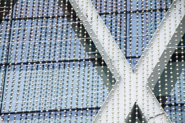 Exterior facade light, wall LED pixels  light, architectural media lights. Concept image for design...