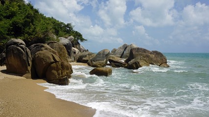 Obraz premium tropical coral beach on koh samui