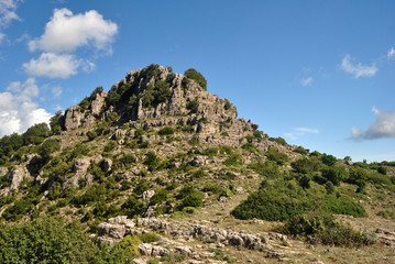 Fototapeta na wymiar Veduta del Monte Longu di Jerzu