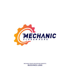 Gear Logo Design Concepts. Mechanical Gear Logo Template Vector. Icon Symbol