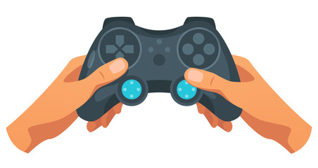 Hand holding wireless game controller  © thruer