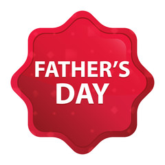 Father's Day misty rose red starburst sticker button