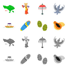 Vector design of  and travel sign. Collection of  and traditional vector icon for stock.