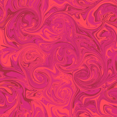 Swirly Marbled Seamless Repeat Pattern in Pink, Coral, and Red