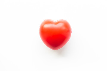 Fototapeta premium Red heart on white background