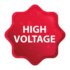 High Voltage misty rose red starburst sticker button