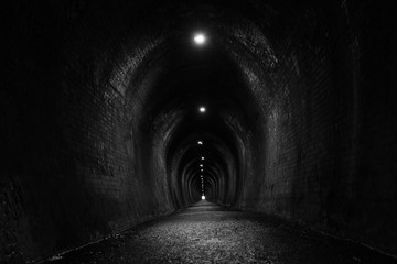 Old brick tunnel. A walkway used to be a railway before.