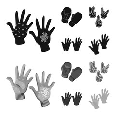 Fototapeta premium Isolated object of silhouette and safety symbol. Set of silhouette and comfort vector icon for stock.