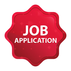 Job Application misty rose red starburst sticker button