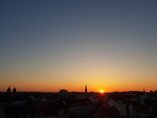 Fototapeta na wymiar Sonnenuntergang in Osnabrück 