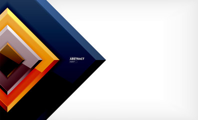 Square abstract background, glossy geometric design