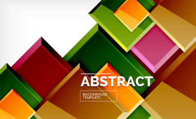 Square abstract background, glossy geometric design