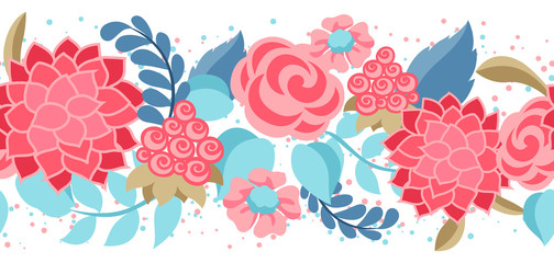 Seamless pattern with gentle flowers.