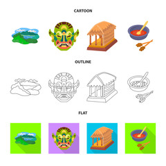 Vector design of  and travel logo. Collection of  and traditional stock symbol for web.