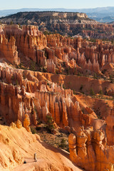 Amphitheater from Inspiration Point with stone formations at sunrise, Bryce Canyon National Park, Utah, USA