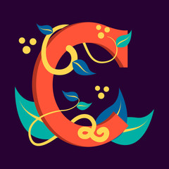 Letter symbol. Design of logotype. Graphic design