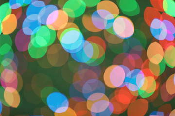 Bright magic colorful bokeh effect as background
