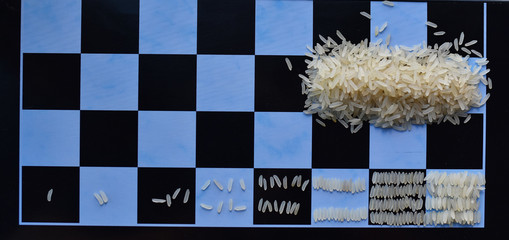 Geometric progression: the legend of chess