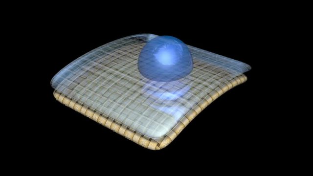 Water drops collide with waterproof surface . 3d animation . 3d rendering