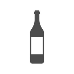 Wine bottle icon isolated on white background. Vector illustration.