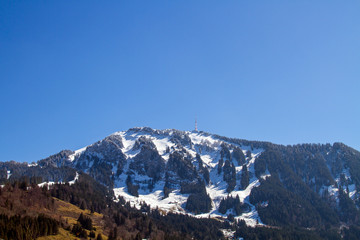 Fototapeta na wymiar Grünten - Allgäu - Alpen - Rettenberg - Winter