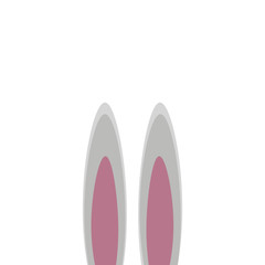 Bunny ears on a white background vector illustration
