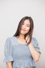 Obraz premium Portrait of beautiful asian long hair women posting