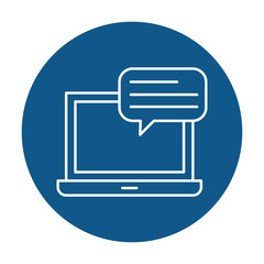 Online Consulting icon thin line style