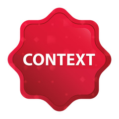 Context misty rose red starburst sticker button