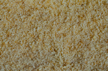 Sweet background. Sand cake.The view from the top.