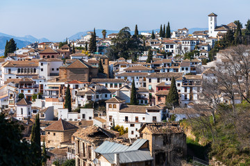 Fototapeta na wymiar Albaycin Quarter in Granada, Spain