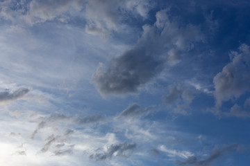 Blue sky with cloud,black and white tone,background.