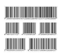 Barcode icon set. Barcode vector EPS 10 - stock vector.