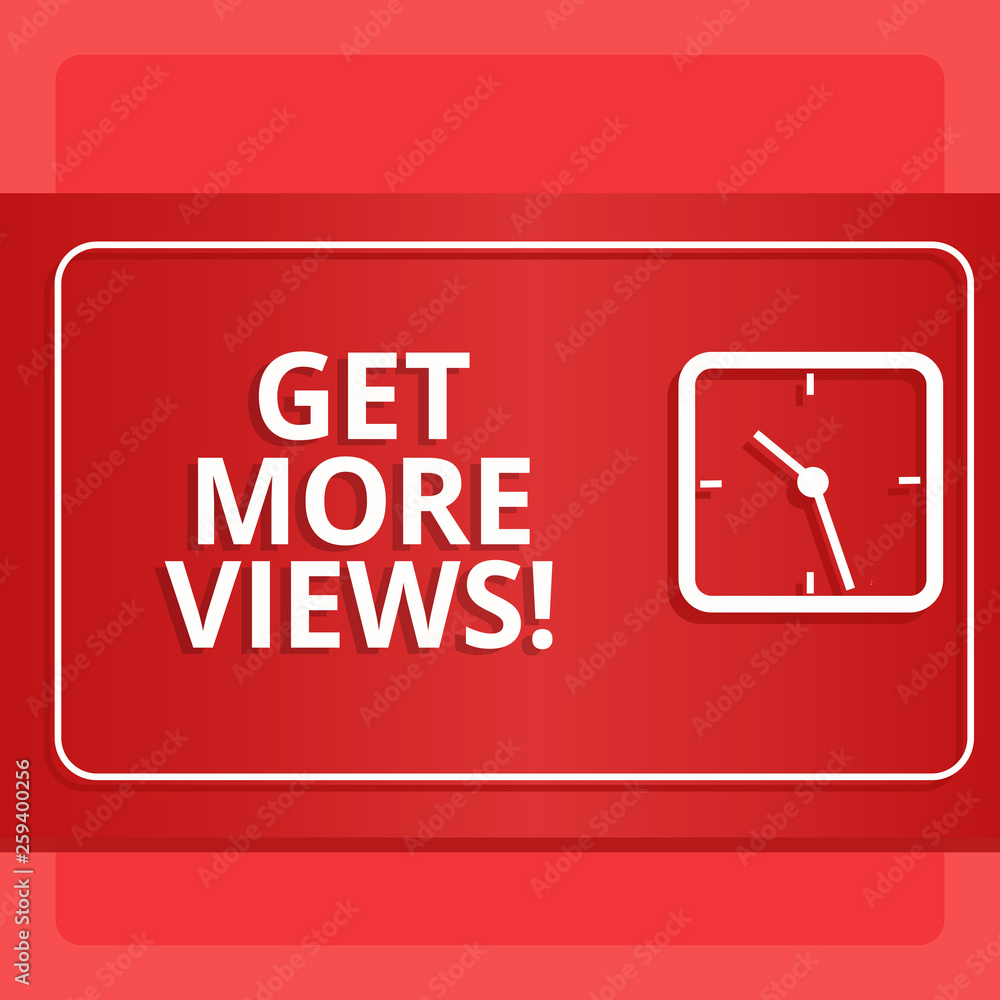 Aufkleber word writing text get more views. business photo showcasing have opinion or way thinking about someo