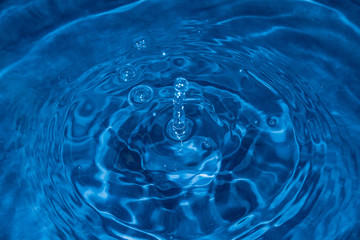 Blue water drops