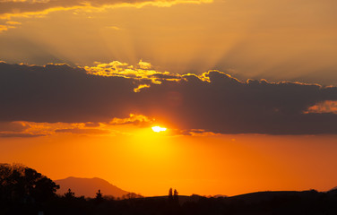Coucher de soleil sur les Pyrénées