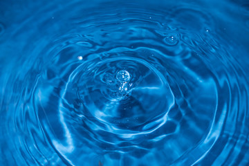 Blue water drops