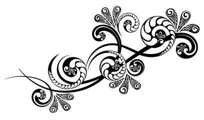 Floral branching ornament