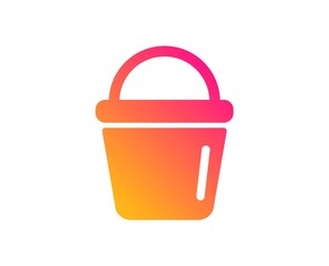 Cleaning bucket icon. Washing Housekeeping equipment sign. Classic flat style. Gradient bucket icon. Vector