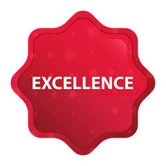 Excellence misty rose red starburst sticker button