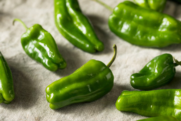 Raw Green Organic Spicy Gypsy Peppers