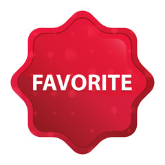 Favorite misty rose red starburst sticker button