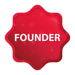 Founder misty rose red starburst sticker button