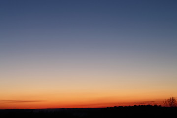 sun at sunset spring blue evening sky