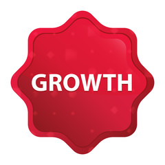 Growth misty rose red starburst sticker button