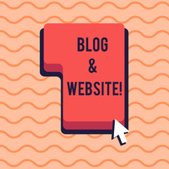 Conceptual hand writing showing Blog And Website. Concept meaning discussion or informational website published on WWW Direction to Press or Click Command Key with Arrow Cursor