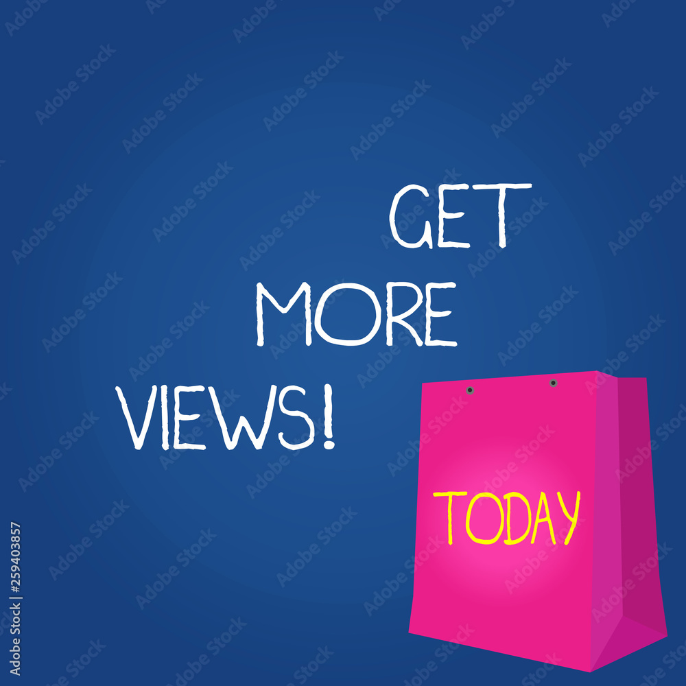 Aufkleber text sign showing get more views. business photo showcasing have opinion or way thinking about someo