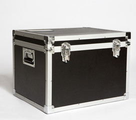 big black silver case on the white background