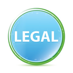 Legal natural aqua cyan blue round button