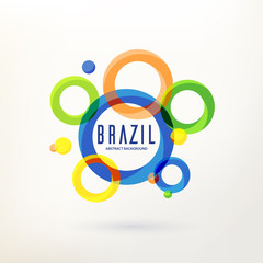 Brazilian abstract background with curcle